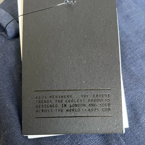 ASOS Men's Classic Navy Dress Pants - Picture 3 of 4